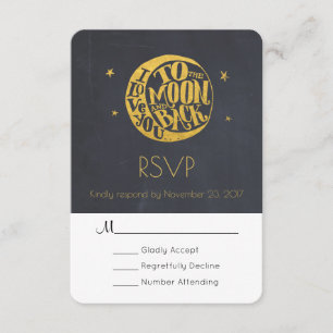 Luna y Estrellas con Romántica boda RSVP