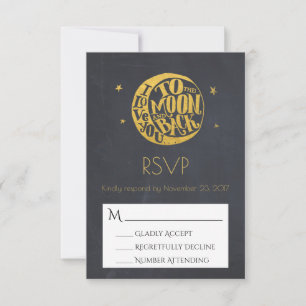 Luna y Estrellas con Romántica boda RSVP