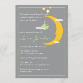Luna y estrellas de la invitación de Baby Shower