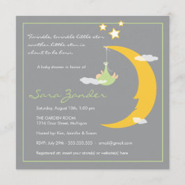 Luna y estrellas de la invitación de Baby Shower