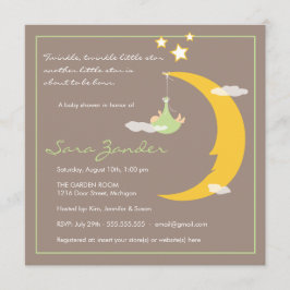Luna y estrellas de la invitación de Baby Shower