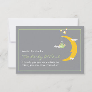 Luna y estrellas de la tarjeta de consejo de Baby