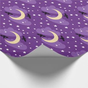 Luna y estrellas   Papel de ajuste de Halloween
