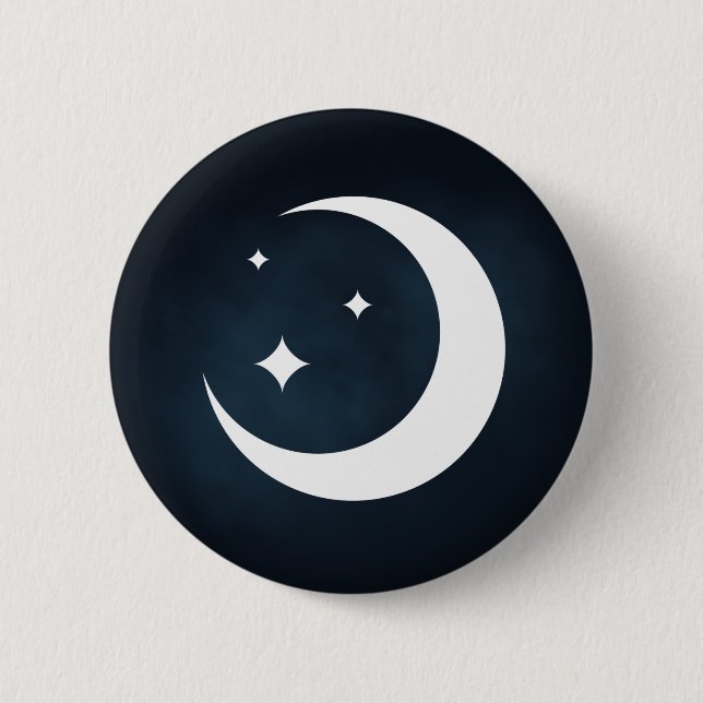 Luna y estrellas / Pin botón (Anverso)
