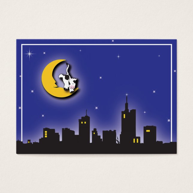 Luna y estrellas | Tarjeta de información (Frente)