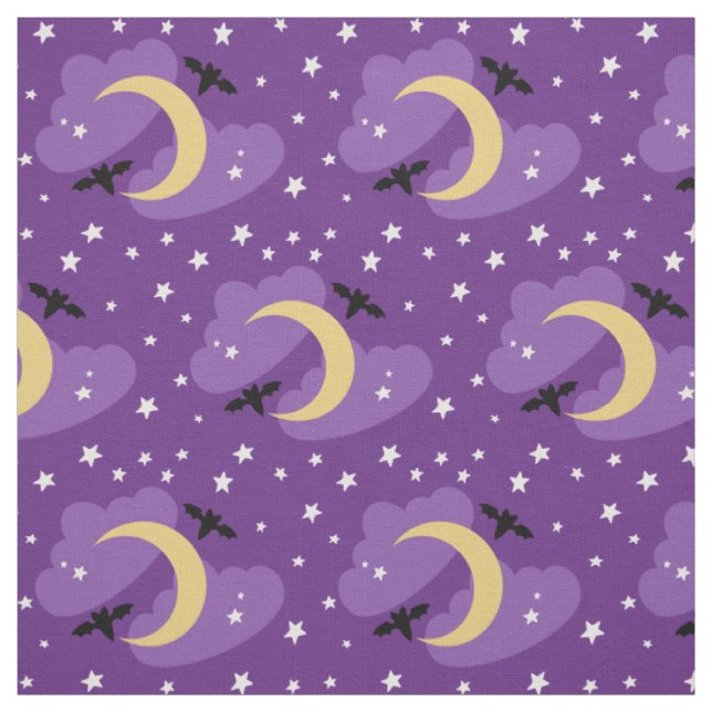 Luna y Estrellas | Tela de Halloween (Retal)