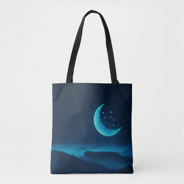 Luna y Montañas del Cuartel Azul | Bolso de tela (Anverso)