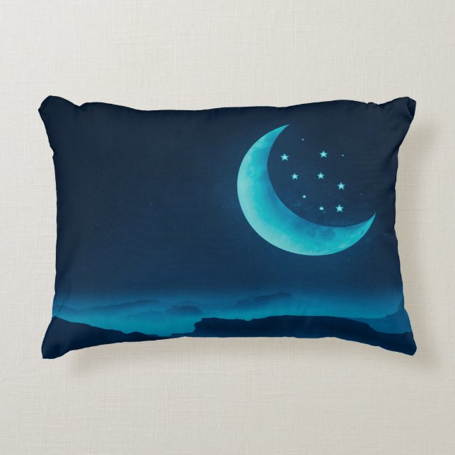 Luna y Montañas del Cuartel Azul | Cojín decorativ (Anverso)
