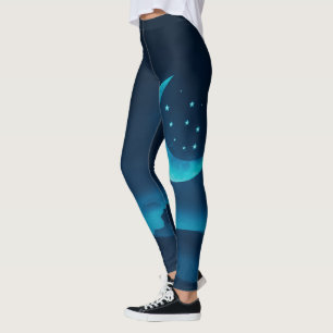 Luna y Montañas del Cuartel Azul Leggings