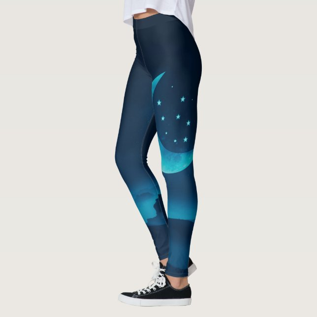 Luna y Montañas del Cuartel Azul | Leggings (Izquierda)