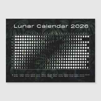 Lunar Calendar 2026 Moon Phases Chart