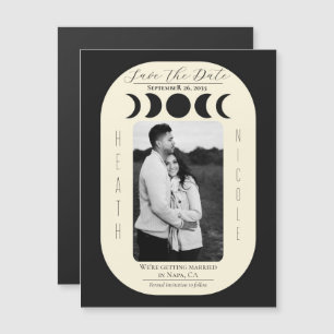 Lunar Luxe Negro y Crema Fase Lunar Guardar la Fec