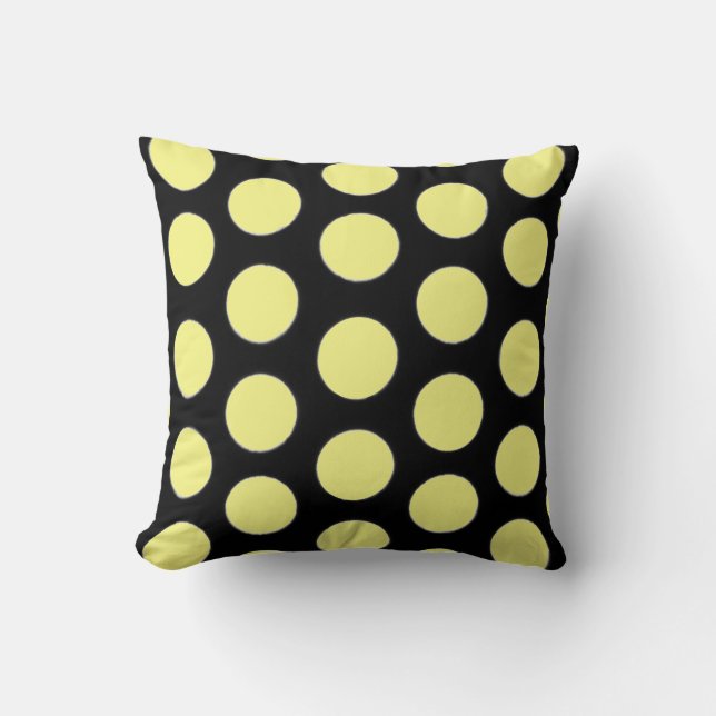 Lunar negro amarillo de la almohada de tiro (Anverso)