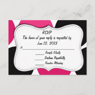 Lunar rosado y negro de la tarjeta con clase de