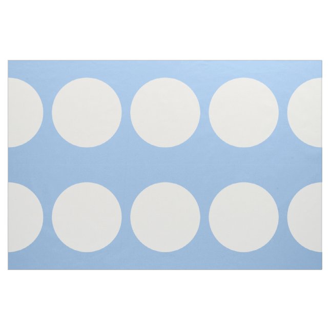 Lunares blancos de gran tamaño en tela azul clara ("Cuarto gordo" (fat quarter))