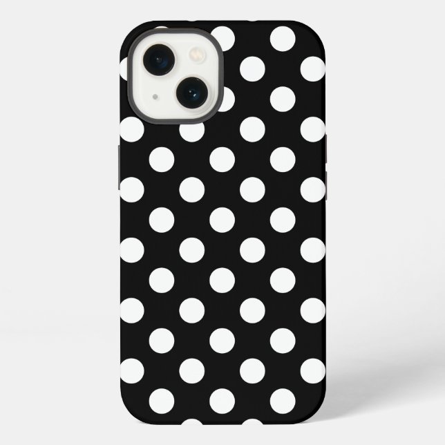 Lunares blancos en funda para iPhone Case-Mate neg (Reverso )