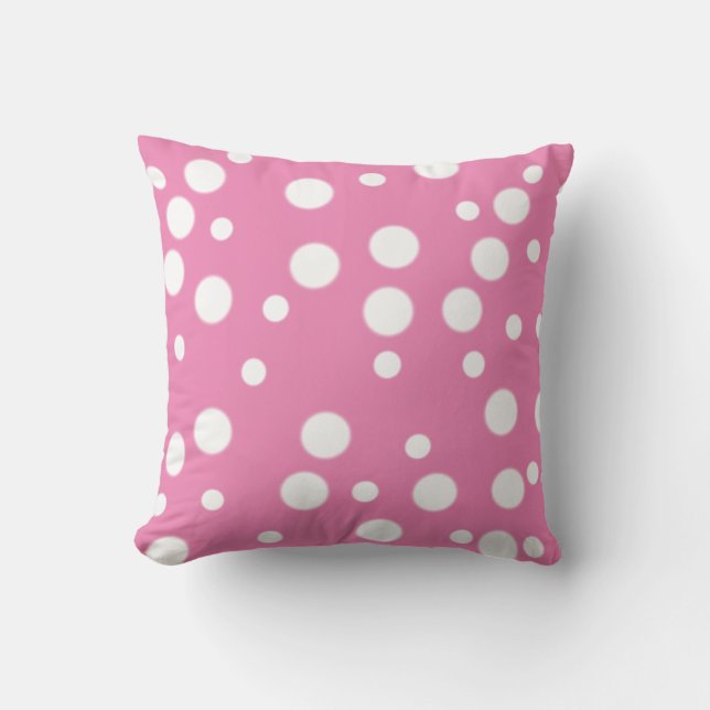 Lunares blancos en las almohadas reversibles (Anverso)