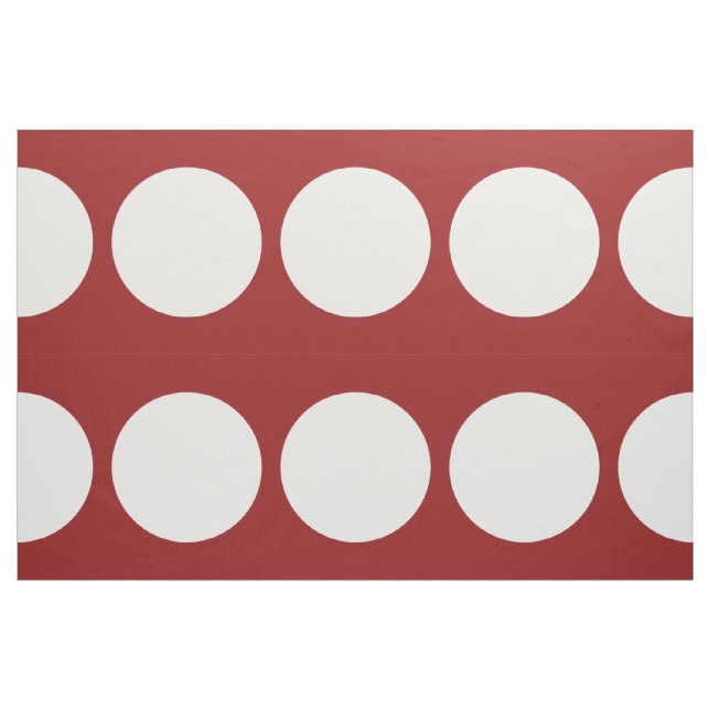 Lunares blancos en tela roja ("Cuarto gordo" (fat quarter))