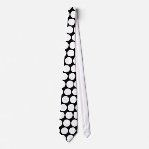 Lunares blancos negros - corbata