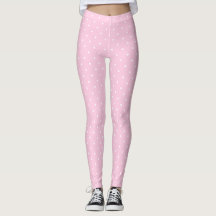 Lunares blancos pequeños y femeninos en Leggings r