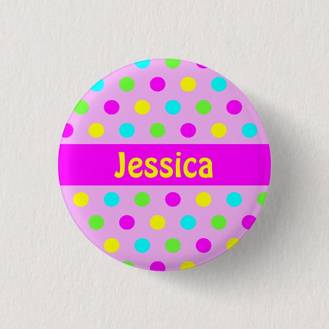 Lunares coloridos - botón conocido de los niños (Anverso)