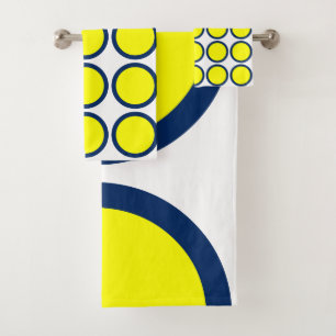 Lunares del amarillo y de los azules marinos de la
