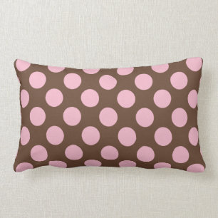 Lunares y almohada de tiro de las rayas