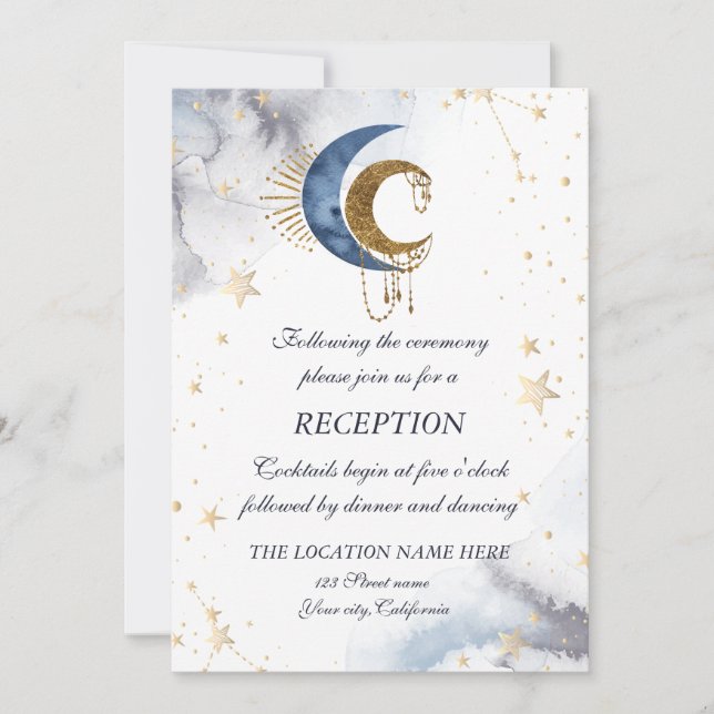 Lunas Celestiales, Estrellas  Invitación (Anverso)