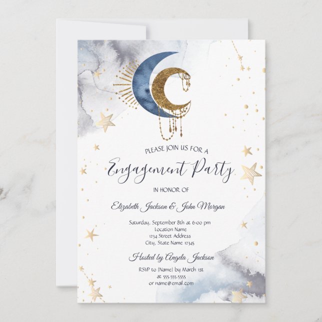 Lunas Celestiales, Estrellas  Invitación (Anverso)