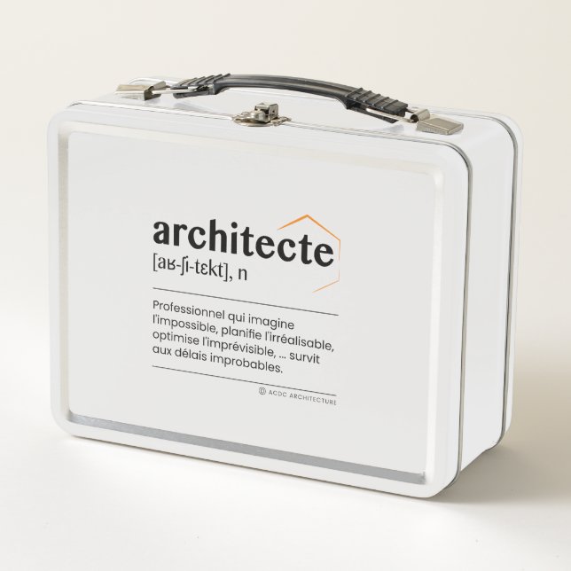 Lunch box en métal Architecte (Anverso)