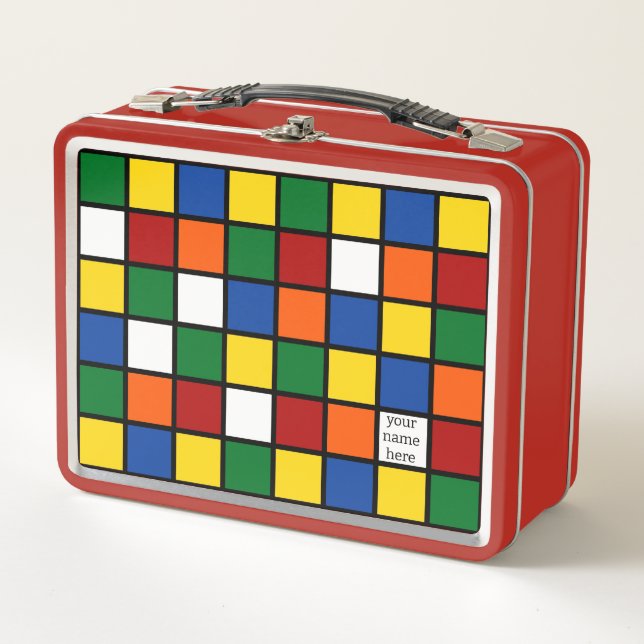Lunch box with cubist pattern Var01 (Anverso)