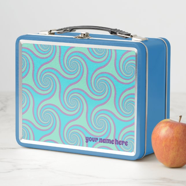 Lunch box with fresh swirled pattern Var01 (In situ)