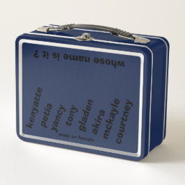 Lunchbox con mmetropolim de nombres de unisex bY