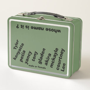 LUNCHBOX con Unisex Names /ZAZZLE MMETROPOLIM