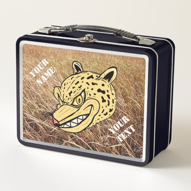 Lunchbox de leopardo salvaje personalizado (Anverso)