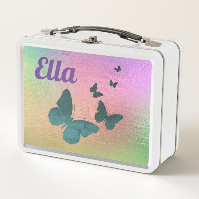 Lunchbox de mariposa personalizada (Anverso)