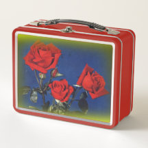 Lunchbox de rosa rojo vintage