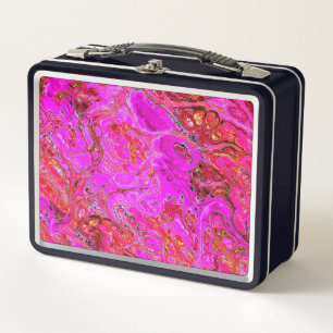 Lunchbox de Swirl Magenta y rosa caliente