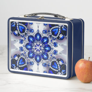 Lunchbox inoxidable metalizado con colores blancos