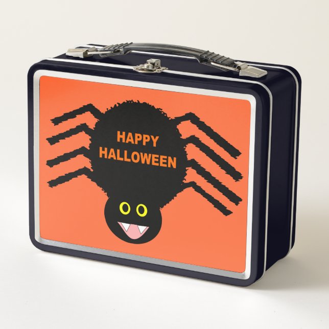 Lunchbox Metalizado de Halloween Black Spdier (Anverso)
