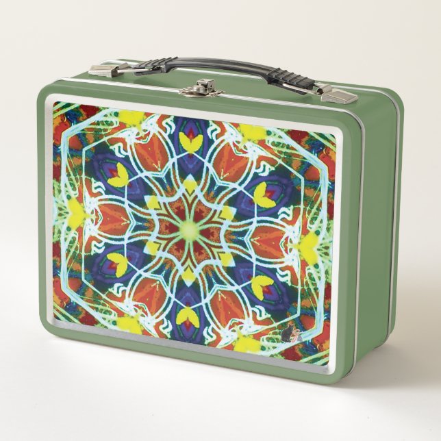 Lunchbox Metalizado de Wicker Kaleidoscope (Anverso)