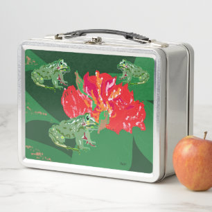 Lunchbox metalizado : Lillypad con ranas