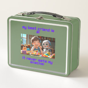 Lunchbox metalizado-"Mi mejor amigo es el almuerzo