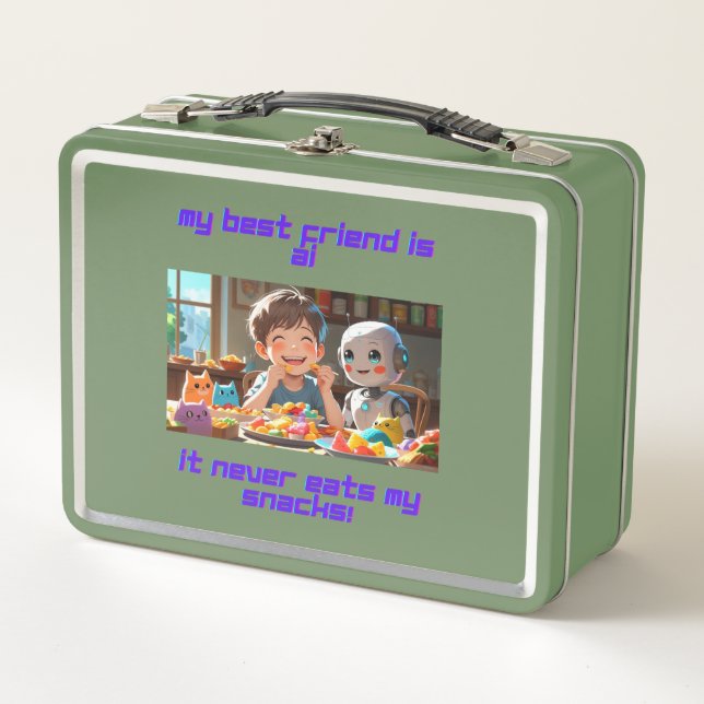 Lunchbox metalizado-"Mi mejor amigo es el almuerzo (Anverso)
