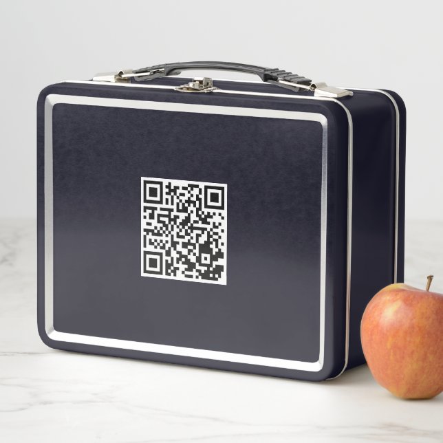 Lunchbox negro personalizado con código QR escanea (In situ)