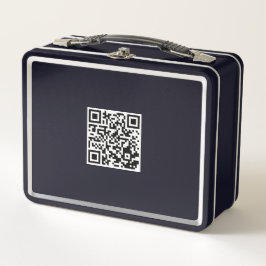 Lunchbox negro personalizado con código QR escanea