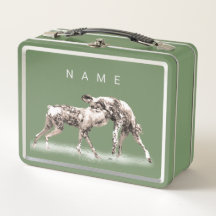Lunchbox personalizado de perros salvajes africano