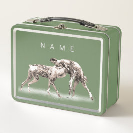Lunchbox personalizado de perros salvajes africano