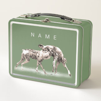 Lunchbox personalizado de perros salvajes africano