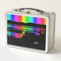 Lunchbox personalizado de silueta arcoiris